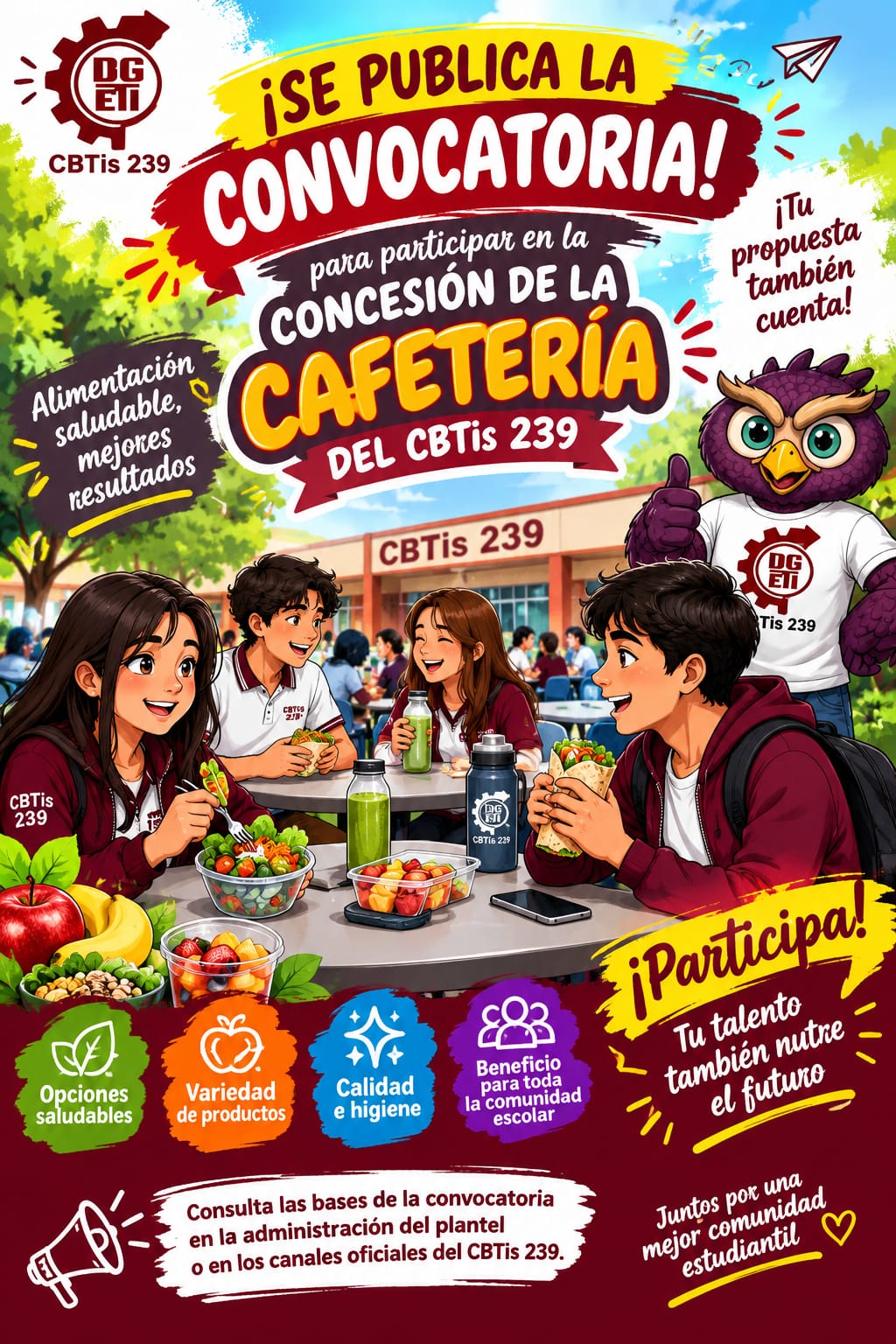 CONVOCATORIA CONCESIÓN DE LA CAFETERÍA